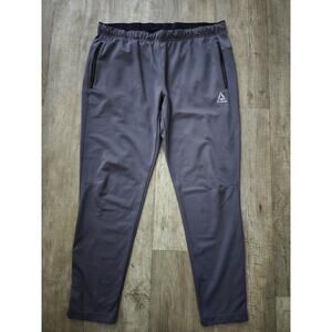 REEBOK Pants Mens XL Gray Speedwick Joggers Athletic Activewear Drawstring